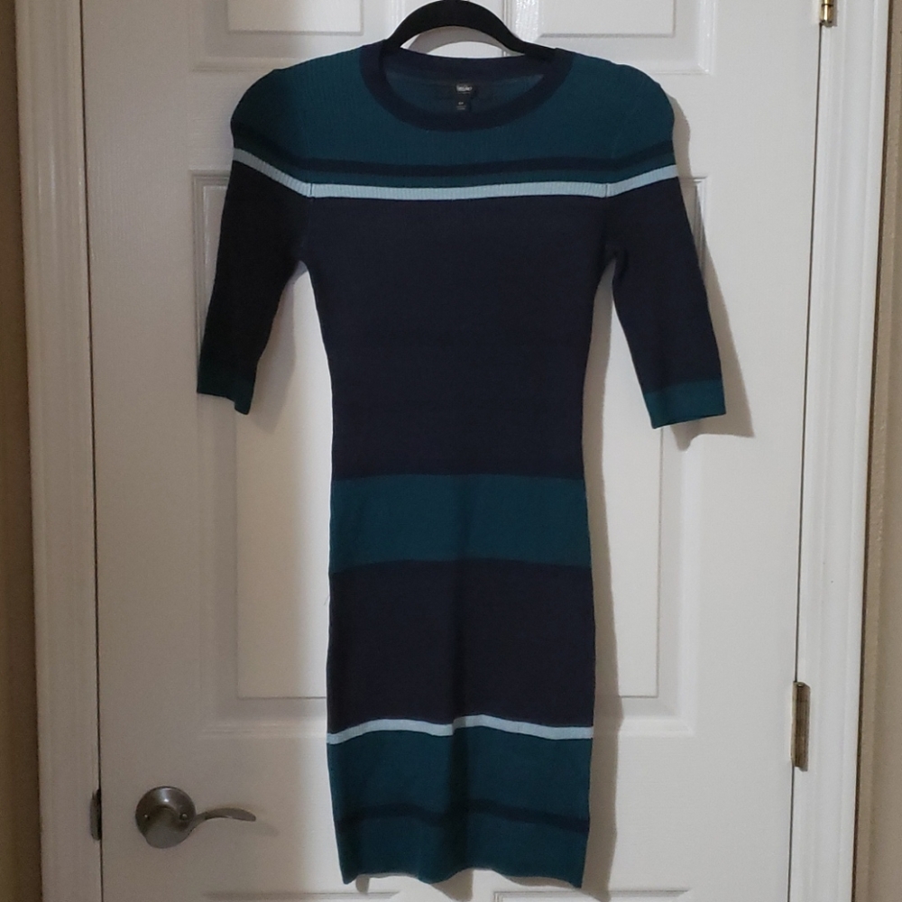 Form fitting sweater dress